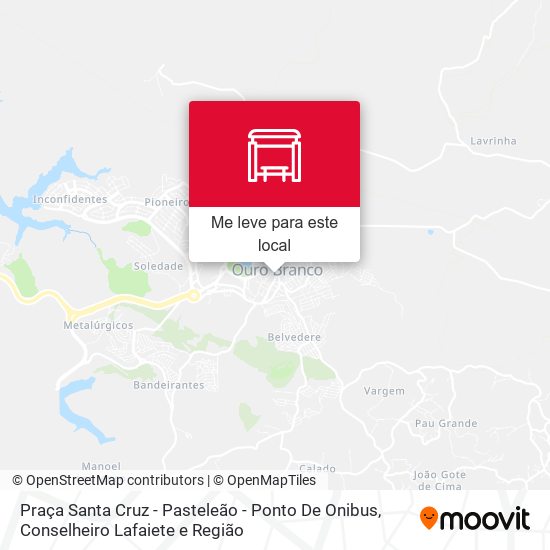 Praça Santa Cruz - Pasteleão - Ponto De Onibus mapa