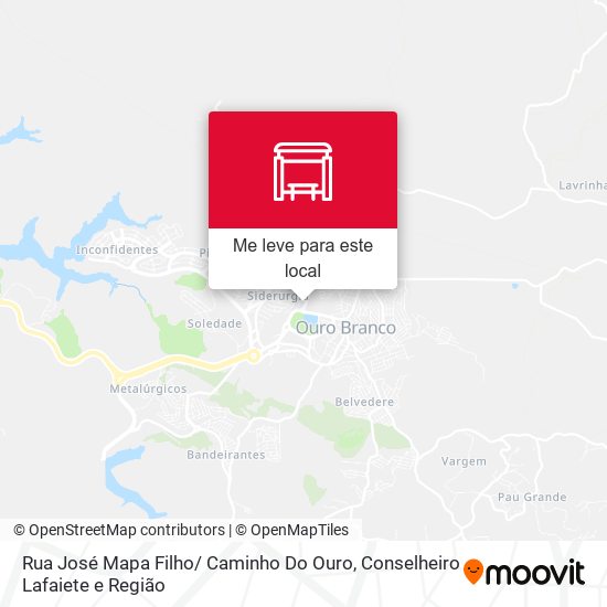 Rua José Mapa Filho/ Caminho Do Ouro mapa