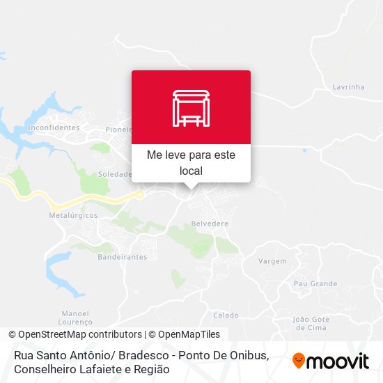 Rua Santo Antônio/ Bradesco - Ponto De Onibus mapa