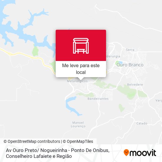 Av Ouro Preto/ Nogueirinha - Ponto De Onibus mapa