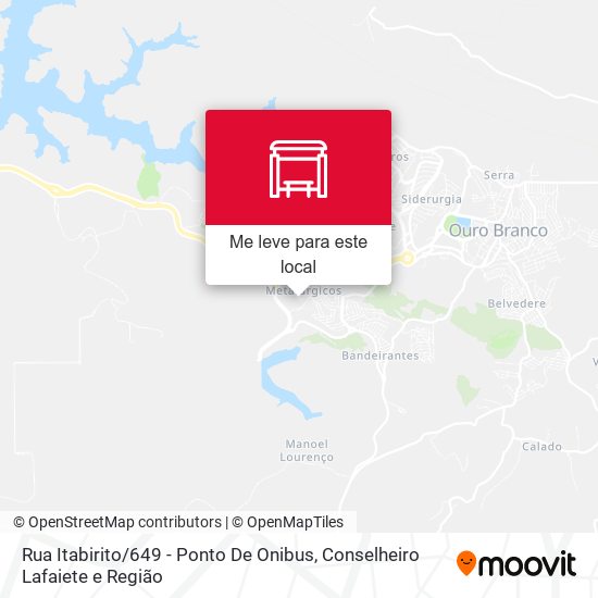 Rua Itabirito / 649 - Ponto De Onibus mapa