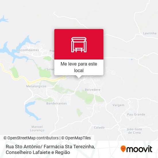Rua Sto Antônio/ Farmácia Sta Terezinha mapa