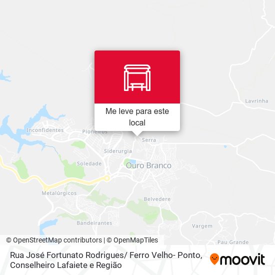 Rua José Fortunato Rodrigues/ Ferro Velho- Ponto mapa