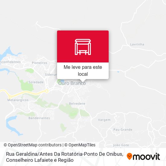 Rua Geraldina / Antes Da Rotatória-Ponto De Onibus mapa