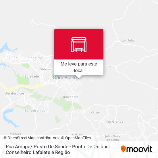 Rua Amapá/ Posto De Saúde - Ponto De Onibus mapa