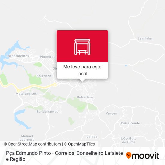 Pça Edmundo Pinto - Correios mapa