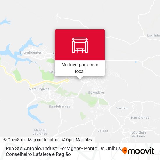 Rua Sto Antônio / Indust. Ferragens- Ponto De Onibus mapa