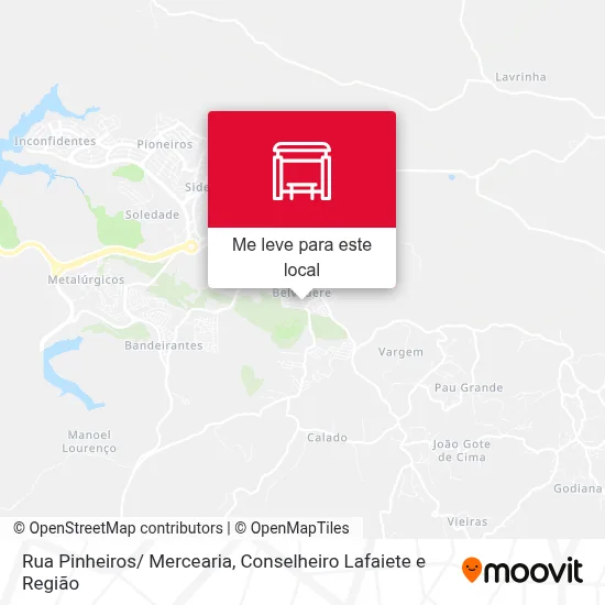 Rua Pinheiros/ Mercearia mapa