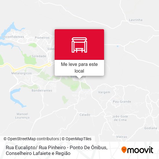 Rua Eucalipto/ Rua Pinheiro - Ponto De Ônibus mapa