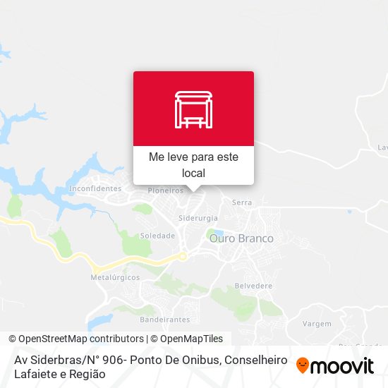 Av Siderbras / N° 906- Ponto De Onibus mapa