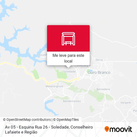 Av 05 - Esquina Rua 26 - Soledade mapa