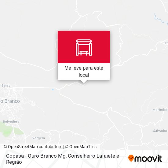 Copasa - Ouro Branco Mg mapa