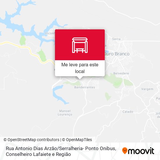 Rua Antonio Dias Arzão / Serralheria- Ponto Onibus mapa