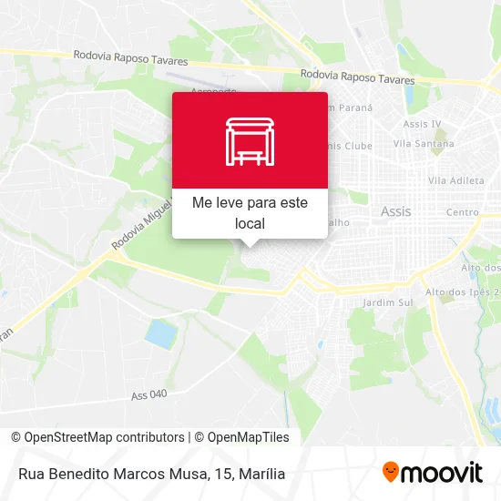 Rua Benedito Marcos Musa, 15 mapa