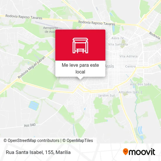 Rua Santa Isabel, 155 mapa