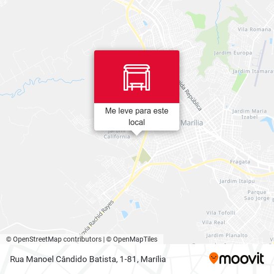 Rua Manoel Cândido Batista, 1-81 mapa