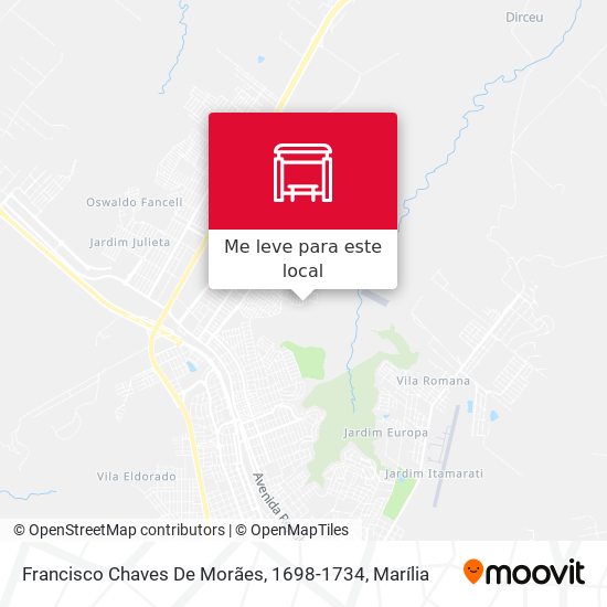 Francisco Chaves De Morães, 1698-1734 mapa