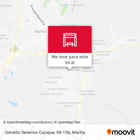 Geraldo Severino Cacique, 58-106 mapa