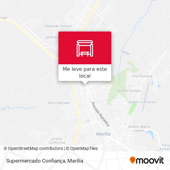 Supermercado Confiança mapa