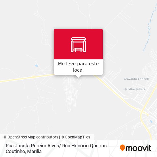 Rua Josefa Pereira Alves/ Rua Honório Queiros Coutinho mapa