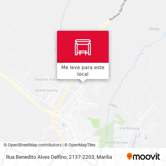 Rua Benedito Alves Delfino, 2137-2203 mapa