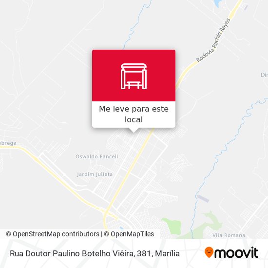 Rua Doutor Paulino Botelho Viêira, 381 mapa