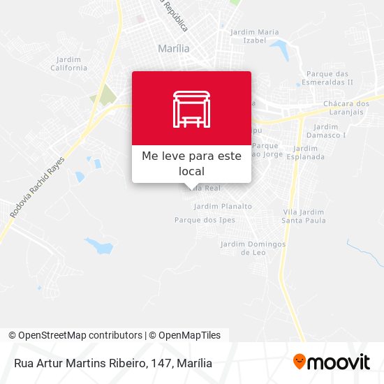 Rua Artur Martins Ribeiro, 147 mapa