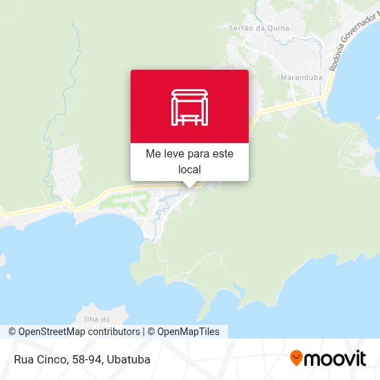 Rua Cinco, 58-94 mapa