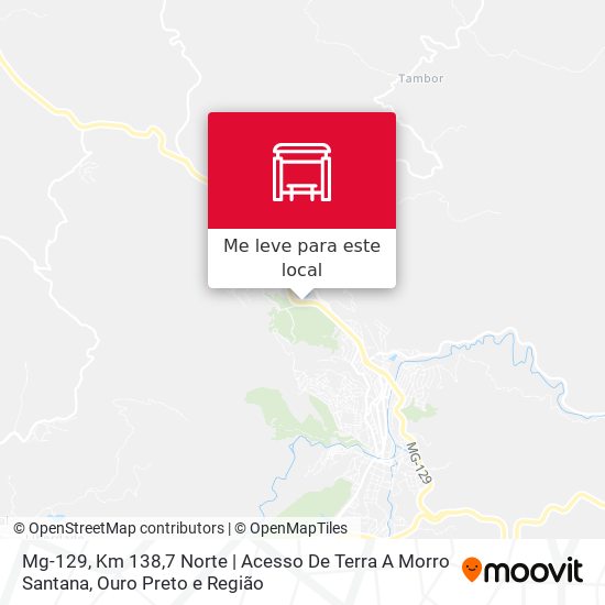 Mg-129, Km 138,7 Norte | Acesso De Terra A Morro Santana mapa