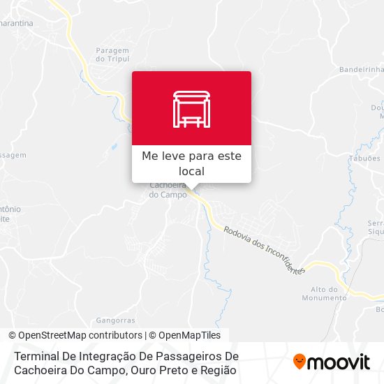 Terminal De Integração De Passageiros De Cachoeira Do Campo mapa