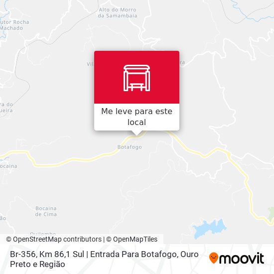 Br-356, Km 86,1 Sul | Entrada Para Botafogo mapa