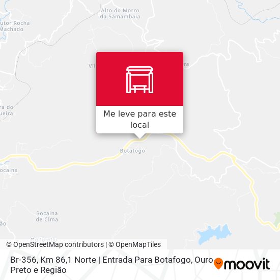 Br-356, Km 86,1 Norte | Entrada Para Botafogo mapa