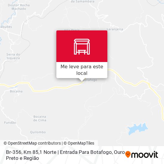 Br-356, Km 85,1 Norte | Entrada Para Botafogo mapa