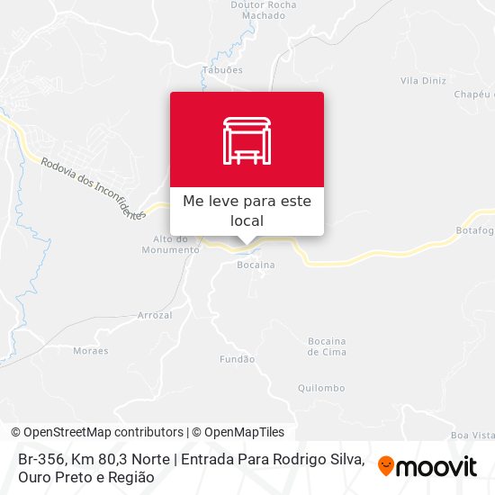 Br-356, Km 80,3 Norte | Entrada Para Rodrigo Silva mapa