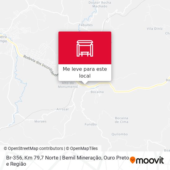 Br-356, Km 79,7 Norte | Bemil Mineração mapa