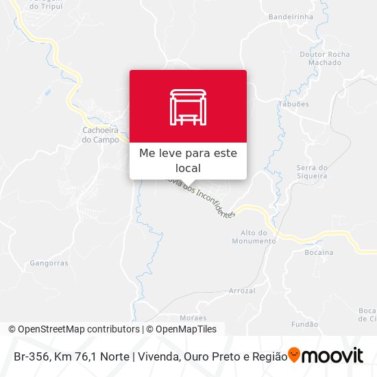 Br-356, Km 76,1 Norte | Vivenda mapa