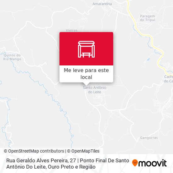 Rua Geraldo Alves Pereira, 27 | Ponto Final De Santo Antônio Do Leite mapa