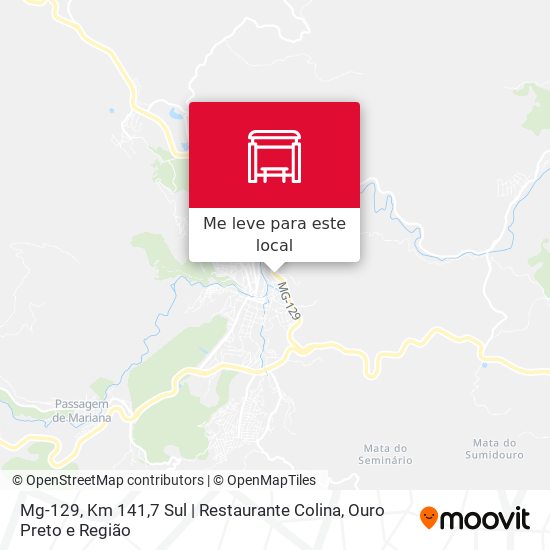 Mg-129, Km 141,7 Sul | Restaurante Colina mapa