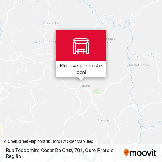 Rua Teodomiro César Da Cruz, 701 mapa