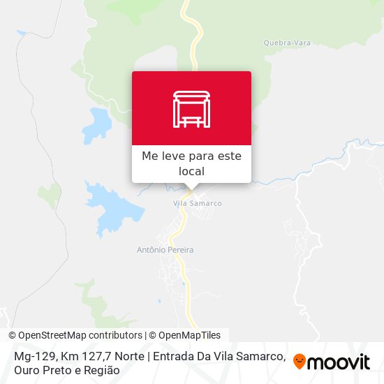 Mg-129, Km 127,7 Norte | Entrada Da Vila Samarco mapa