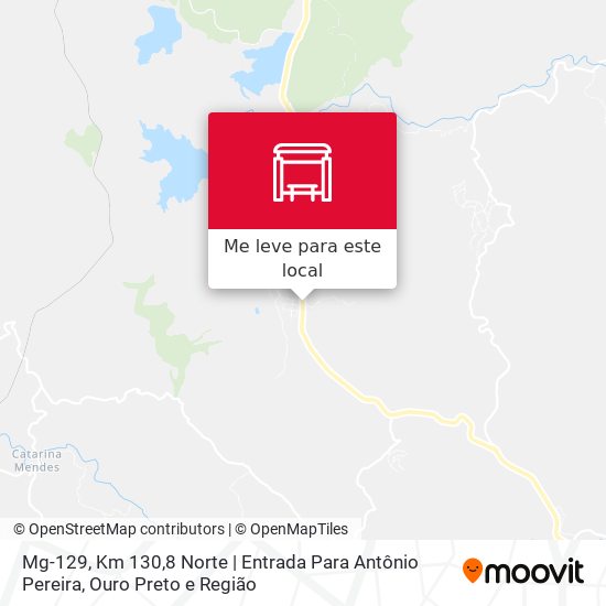 Mg-129, Km 130,8 Norte | Entrada Para Antônio Pereira mapa