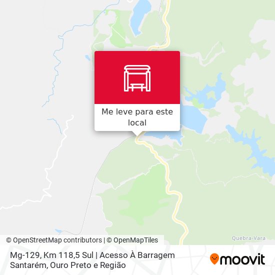 Mg-129, Km 118,5 Sul | Acesso À Barragem Santarém mapa