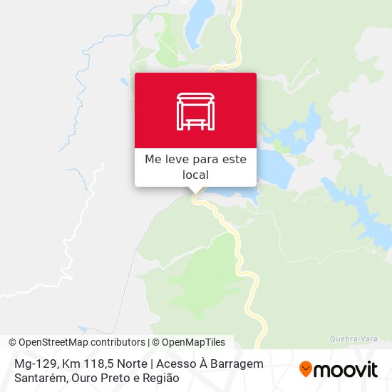 Mg-129, Km 118,5 Norte | Acesso À Barragem Santarém mapa