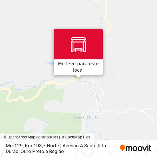 Mg-129, Km 103,7 Norte | Acesso A Santa Rita Durão mapa