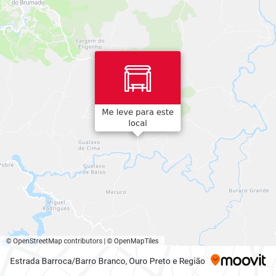 Estrada Barroca/Barro Branco mapa