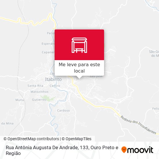 Rua Antônia Augusta De Andrade, 133 mapa