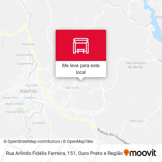 Rua Arlindo Fidélis Ferreira, 151 mapa