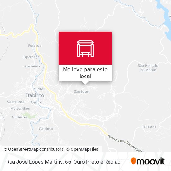 Rua José Lopes Martins, 65 mapa