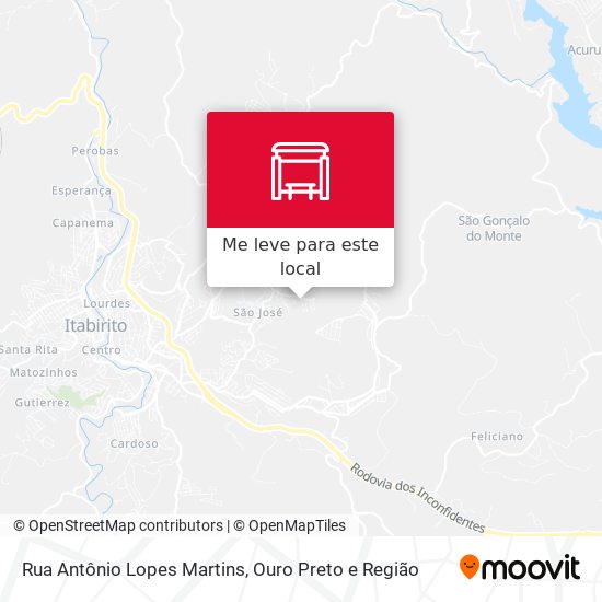 Rua Antônio Lopes Martins mapa