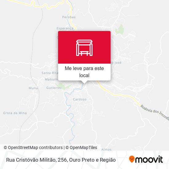 Rua Cristóvão Militão, 256 mapa